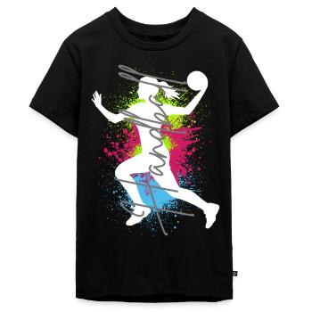 Handballerin Handball Frau Sport Handballspielerin - Teenager Premium Bio T-Shirt - Schwarz - Vorne - AI Model Teenager Male light (155cm)