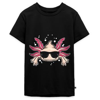 Axolotl - T-shirt Premium bio Ado - noir - Devant - AI Model Teenager Male light (155cm)