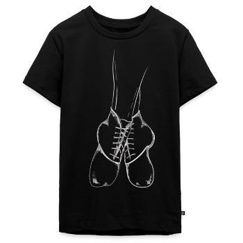 Gardestiefel weiß | Black & White Collection - Teenager Premium Bio T-Shirt - Schwarz - Vorne - AI Model Teenager Male light (155cm)