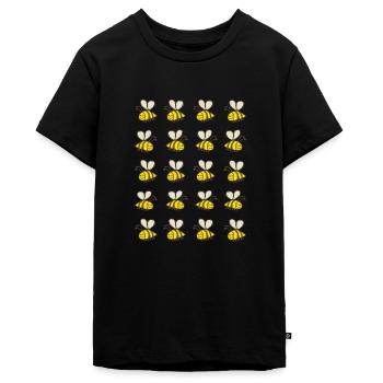 Bienen - Teenager Premium Bio T-Shirt - Schwarz - Vorne - AI Model Teenager Male light (155cm)