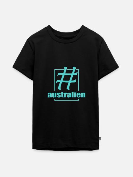 australien - Teenager Premium Bio T-Shirt - Schwarz