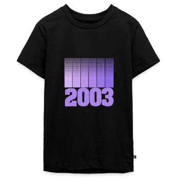2003 - Teenager Premium Organic T-Shirt - black - Front - AI Model Teenager Male light (155cm)
