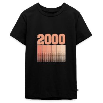 2000 - T-shirt Premium bio Ado - noir - Devant - AI Model Teenager Male light (155cm)