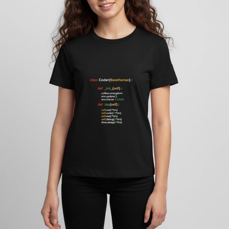 Class Coder Base Human Programming Coder Computer Teenager Premium Bio T-Shirt