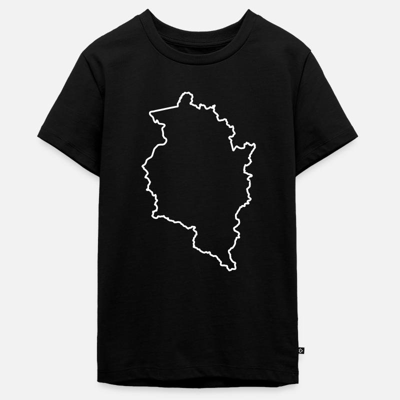 Contour du Vorarlberg blanc - T-shirt Premium bio Ado - noir
