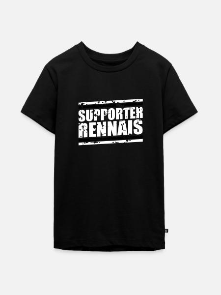 Weinlese-Bär Rennais - Teenager Premium Bio T-Shirt - Schwarz