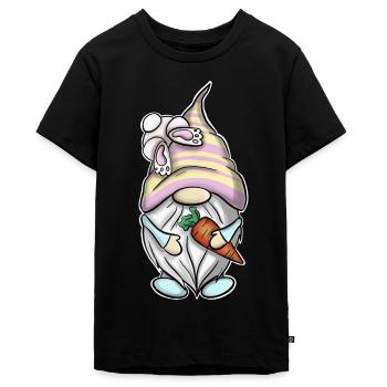 Ostern Gnome Gnomes Wichtel Osterhase - Teenager Premium Bio T-Shirt - Schwarz - Vorne - AI Model Teenager Male light (155cm)
