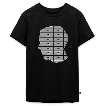 Schubladendenken aufgeben! - Teenager Premium Bio T-Shirt - Schwarz - Vorne - AI Model Teenager Male light (155cm)