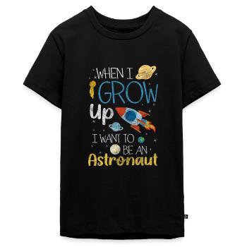 Weltall Sterne Mond - Teenager Premium Bio T-Shirt - Schwarz - Vorne - AI Model Teenager Male light (155cm)