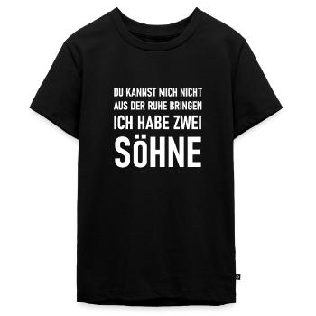 Zwei Söhne - Teenager Premium Bio T-Shirt - Schwarz - Vorne - AI Model Teenager Male light (155cm)
