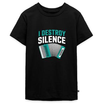 Akkordeon - Teenager Premium Bio T-Shirt - Schwarz - Vorne - AI Model Teenager Male light (155cm)