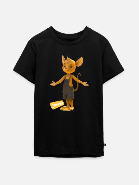JoNaLu Mäuserich Jo - Teenager Premium Bio T-Shirt - Schwarz