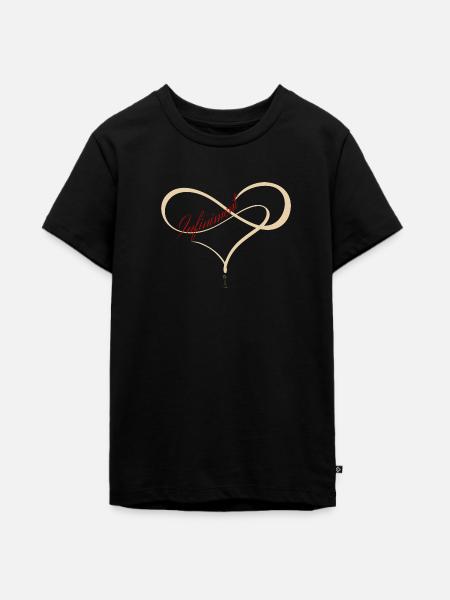 unendlich rot - Teenager Premium Bio T-Shirt - Schwarz