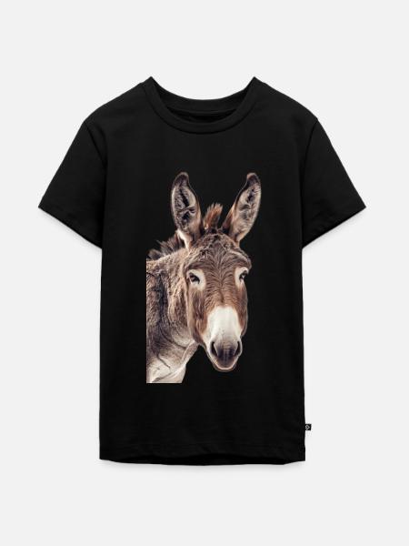 Esel - Teenager Premium Bio T-Shirt - Schwarz