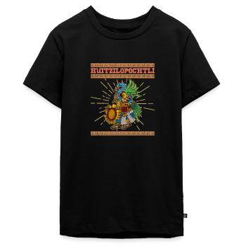 Divinité mexicaine Mexique Culture aztèque - T-shirt Premium bio Ado - noir - Devant - AI Model Teenager Male light (155cm)