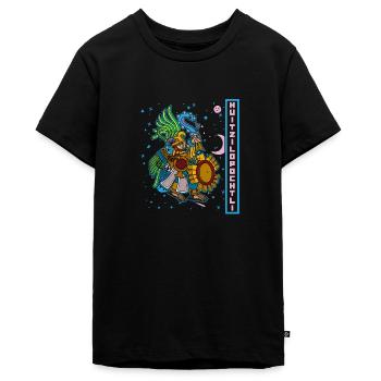 Aztec Mexique Divinité Histoire Culture Maya - T-shirt Premium bio Ado - noir - Devant - AI Model Teenager Male light (155cm)