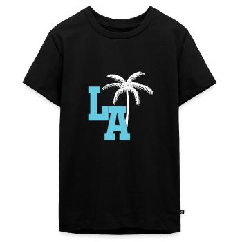 Los Angeles - T-shirt Premium bio Ado - noir - Devant - AI Model Teenager Male light (155cm)