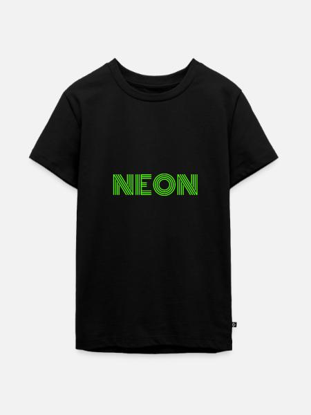 neon green - Teenager Premium Bio T-Shirt - Schwarz