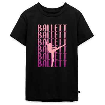 Ballett Ballett Ballett - Teenager Premium Bio T-Shirt - Schwarz - Vorne - AI Model Teenager Male light (155cm)