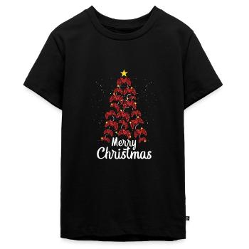 Gamer Frohe Weihnachten - Teenager Premium Bio T-Shirt - Schwarz - Vorne - AI Model Teenager Male light (155cm)
