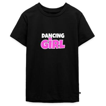 dancing girl tanzsport garde party dico - Teenager Premium Bio T-Shirt - Schwarz - Vorne - AI Model Teenager Male light (155cm)