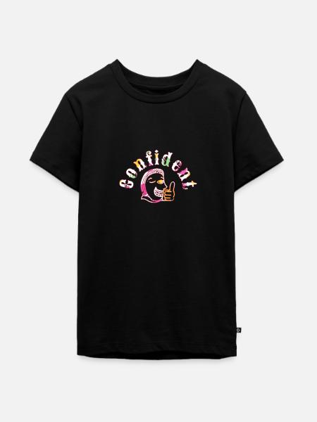 Confident - Teenager Premium Bio T-Shirt - Schwarz