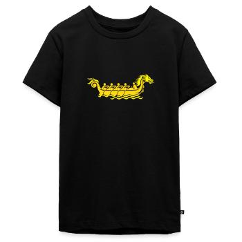 Dragon boat - T-shirt Premium bio Ado - noir - Devant - AI Model Teenager Male light (155cm)