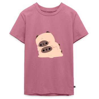 Siamesisches Katzenpaar - Teenager Premium Bio T-Shirt - Mauve - Vorne - AI Model Teenager Male light (155cm)