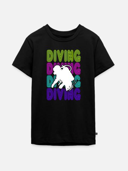 diving gerätetauchen tauchschule neopren - Teenager Premium Bio T-Shirt - Schwarz