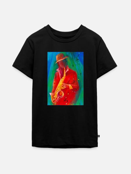Saxophone - Teenager Premium Bio T-Shirt - Schwarz