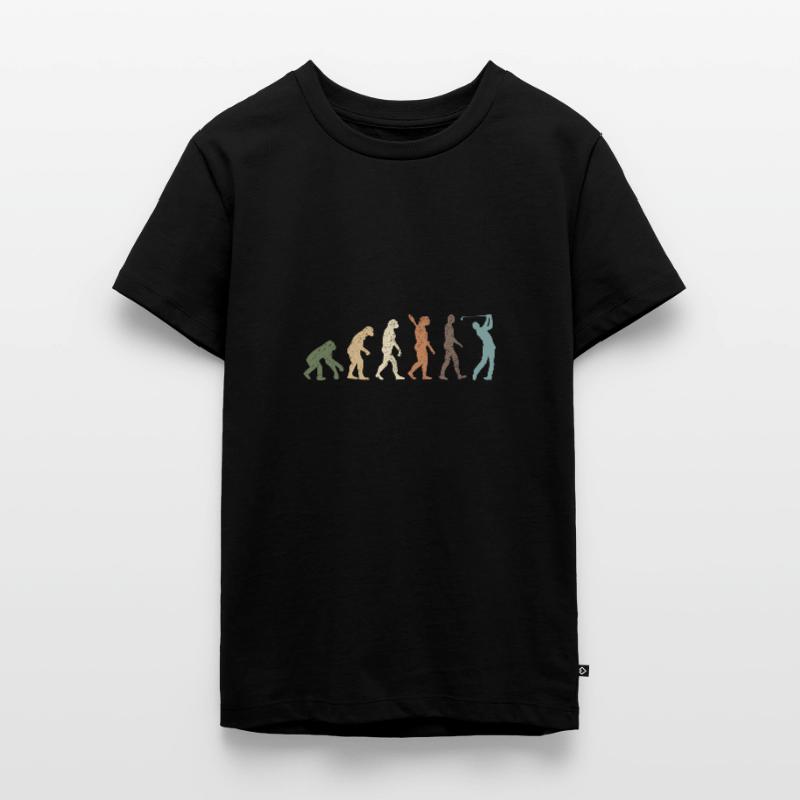Drôle d’évolution rétro de Man Golf T-shirt Premium bio Ado