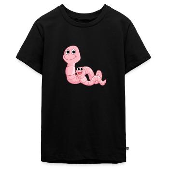 Regenwürmer Regenwurm Erdwurm Erdwürmer Gärtner - Teenager Premium Bio T-Shirt - Schwarz - Vorne - AI Model Teenager Male light (155cm)