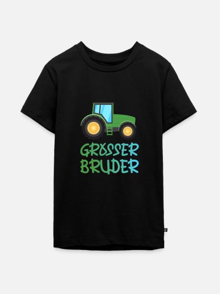 Großer Bruder - Teenager Premium Bio T-Shirt - Schwarz