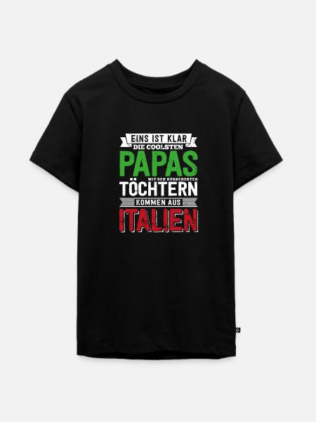 Papas Italien - Teenager Premium Bio T-Shirt - Schwarz