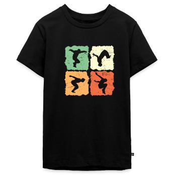 Parkour Parkour Runner Freerunner Freerunning - Teenager Premium Organic T-Shirt - black - Front - AI Model Teenager Male light (155cm)