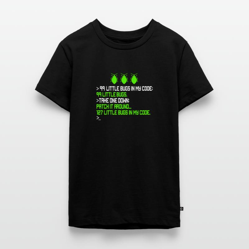 99 petits bugs dans mon code de codage de débogage Funn T-shirt Premium bio Ado