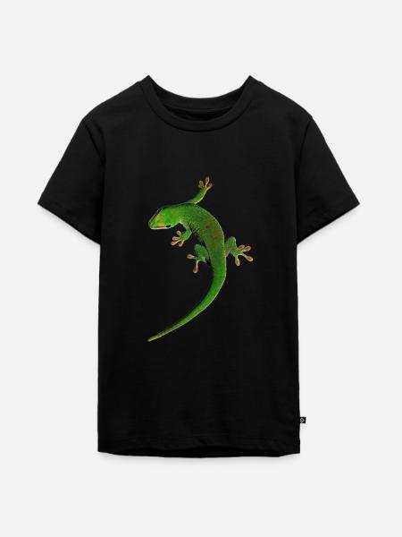 Gecko - Teenager Premium Bio T-Shirt - Schwarz