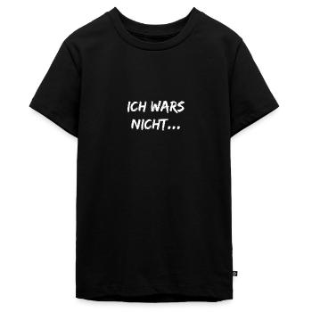 Ich wars nicht... - Teenager Premium Bio T-Shirt - Schwarz - Vorne - AI Model Teenager Male light (155cm)