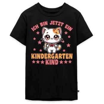 ich bin jetzt ein Kindergartenkind 2025 - Teenager Premium Bio T-Shirt - Schwarz - Vorne - AI Model Teenager Male light (155cm)