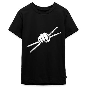 Drumsticks Drummer - Drumset Drums Giftfunny drums - T-shirt Premium bio Ado - noir - Devant - AI Model Teenager Male light (155cm)