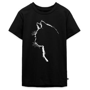 Women with Cat | Funny Cat for Women - Teenager Premium Organic T-Shirt - black - Front - AI Model Teenager Male light (155cm)