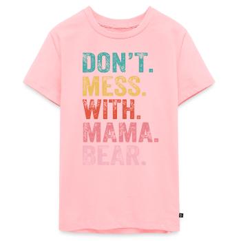 Ne plaisante pas avec Mama Bear - T-shirt Premium bio Ado - rose - Devant