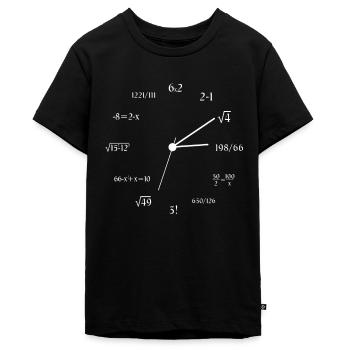 Math Lover Math Clock Math Meme Joke Math - Teenager Premium Bio T-Shirt - Schwarz - Vorne - AI Model Teenager Male light (155cm)