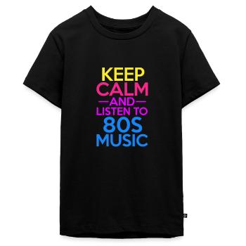 80er Jahre - Teenager Premium Bio T-Shirt - Schwarz - Vorne - AI Model Teenager Male light (155cm)