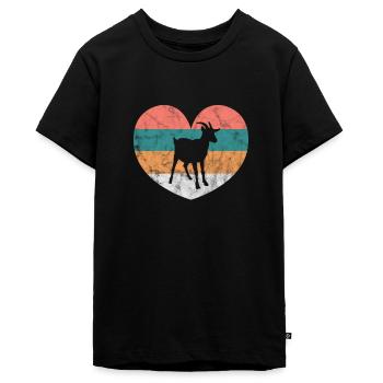Ziege - Teenager Premium Bio T-Shirt - Schwarz - Vorne - AI Model Teenager Male light (155cm)