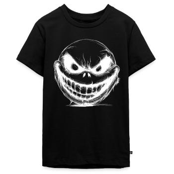 Visage d’Halloween effrayant avec des dents - T-shirt Premium bio Ado - noir - Devant - AI Model Teenager Male light (155cm)