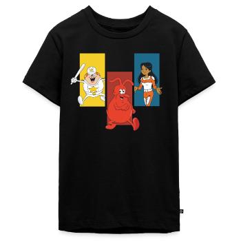 Hello Maestro Mit Polizei Jumbo, Globus Und PSI - Teenager Premium Bio T-Shirt - Schwarz - Vorne - AI Model Teenager Male light (155cm)
