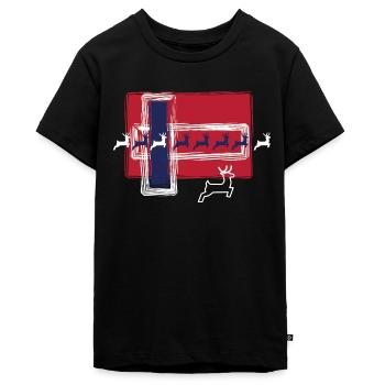 Norwegen - Teenager Premium Bio T-Shirt - Schwarz - Vorne - AI Model Teenager Male light (155cm)