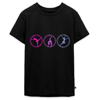 Rhönrad - Teenager Premium Bio T-Shirt - Schwarz - Vorne - AI Model Teenager Male light (155cm)