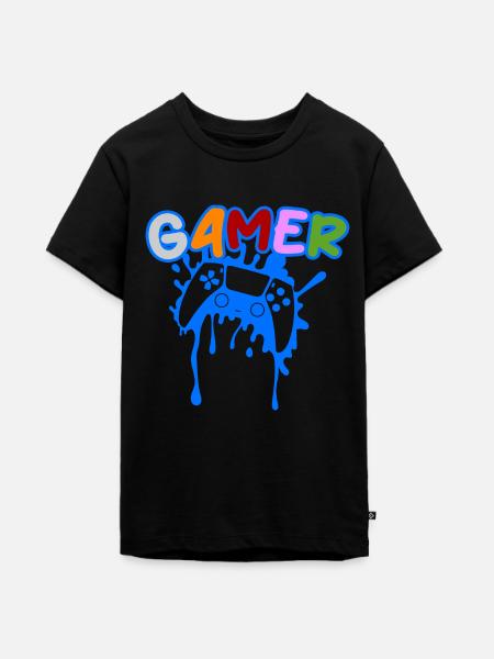 Gamer-Spielkonsole - Teenager Premium Bio T-Shirt - Schwarz